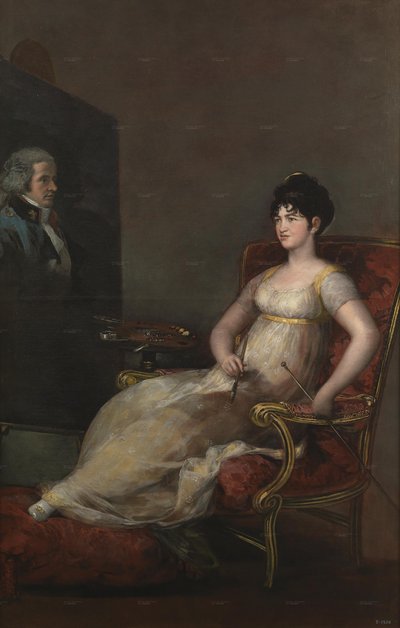 La marchesa di Villafranca che dipinge suo marito da Francisco de Goya
